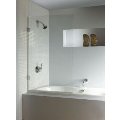 Riho Scandic Badewannenabtrennung 100 cm einteilig chrom Glanz/durchsichtiges Glas G001133120