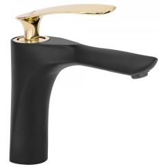 Rea Orbit waschbeckenhahn stehend schwarz-gold REA-B2054