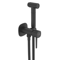 Laveo Pola bidetarmatur mit duschset Unterputz schwarz BAP731P