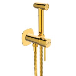 Laveo Pola bidetarmatur mit duschset Unterputz gold BAPG31P