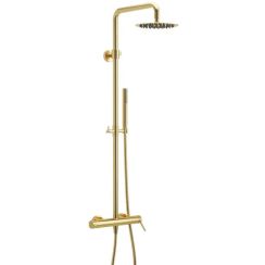 Excellent Pi Duschset Wandmontage mit Regenbrause gold AREX.1281GL