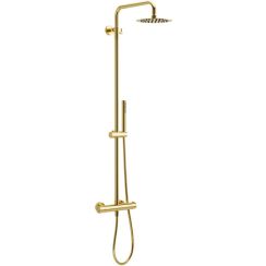 Actima Round Termo Duschset Wandmontage mit Thermostat mit Regenbrause gold ARAC.SY.107GL