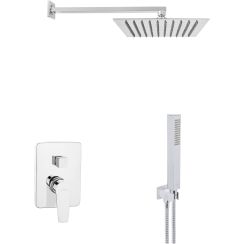 Invena Dokos Duschset Unterputz mit Regenbrause chrom BS-19-CK2