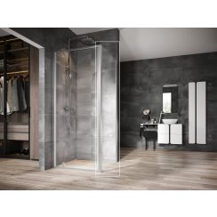 Ravak Nexty Duschwand 80 cm satin Matte/durchsichtiges Glas 90O40U00Z1