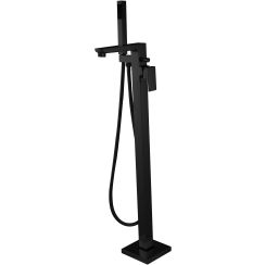 Invena Paros badewannen- und duscharmatur freistehend schwarz BW-09-W04