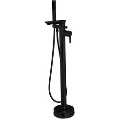 Invena Glamour badewannen- und duscharmatur freistehend schwarz BW-02-W04