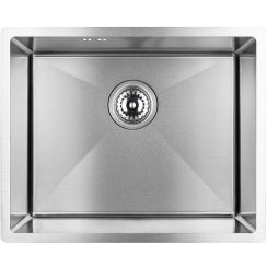 Laveo Marmara Stahlspüle mit Siphon 54x44 cm SAM010P