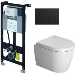 Satz toilettenschüssel Duravit ME by Starck 2530092000, unterputzrahmen Duravit DuraSystem WD1011000000, 0020190000, WD5001031000