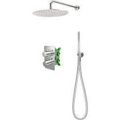 FDesign Stabilla Duschset Unterputz mit Thermostat mit Regenbrause chrom FD1-TS07-7SET1-11