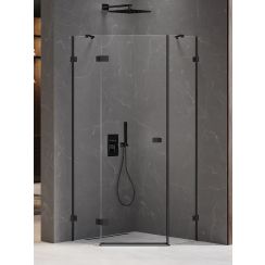 New Trendy Avexa Black Dusche 80x80 cm schwarz Matte/durchsichtiges Glas EXK-3873