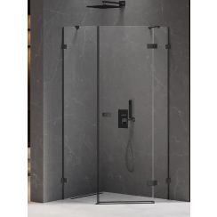 New Trendy Avexa Black Dusche 100x80 cm schwarz Matte/durchsichtiges Glas EXK-3883