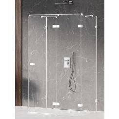 New Trendy Avexa White Dusche 120x120 cm quadratisch weiß Matte/durchsichtiges Glas EXK-2905