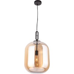 MaxLight Honey Pendelleuchte 1x60 W schwarz-bernstein P0299