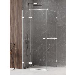 New Trendy Avexa White Dusche 120x120 cm quadratisch weiß Matte/durchsichtiges Glas EXK-2790
