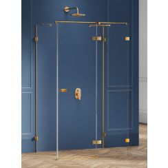 New Trendy Avexa Gold Brushed Dusche 120x120 cm quadratisch gold gebürstet/durchsichtiges Glas EXK-3129