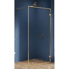 New Trendy Avexa Gold Brushed Begehbare Duschwand 120 cm gold gebürstet/durchsichtiges Glas EXK-3137