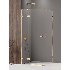 New Trendy Avexa Gold Shine Dusche 120x120 cm quadratisch gold Glanz/durchsichtiges Glas EXK-3191