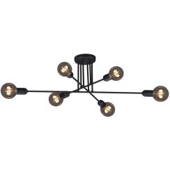 Kaja Sitya Black Deckenlampe 6x60 W schwarz K-4383