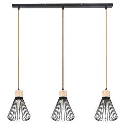 Rabalux Farfalle Pendelleuchte 3x40 W schwarz-holz 3149