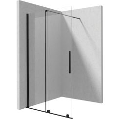 Deante Prizma Begehbare Duschwand 120 cm schwarz Matte/durchsichtiges Glas KTJ_N32R