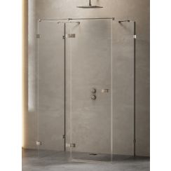 New Trendy Avexa Gunmetal Brushed Dusche 120x120 cm quadratisch gunmetal gebürstet/durchsichtiges Glas EXK-3432