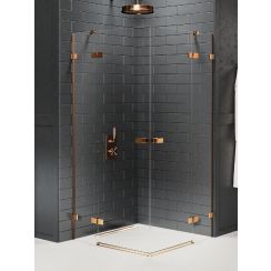 New Trendy Avexa Copper Brushed Dusche 120x120 cm quadratisch kupfer gebürstet/durchsichtiges Glas EXK-3689