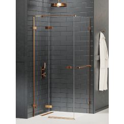 New Trendy Avexa Copper Brushed Dusche 110x90 cm rechteckig kupfer gebürstet/durchsichtiges Glas EXK-3615