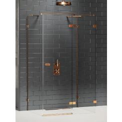 New Trendy Avexa Copper Brushed Dusche 100x80 cm rechteckig kupfer gebürstet/durchsichtiges Glas EXK-3733