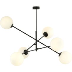 Emibig Linear Deckenlampe 6x10 W weiß-schwarz 1169/6