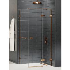 New Trendy Avexa Copper Brushed Dusche 120x90 cm rechteckig kupfer gebürstet/durchsichtiges Glas EXK-3661