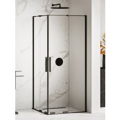 New Trendy Smart Black Dusche 120x120 cm quadratisch schwarz Matte/durchsichtiges Glas EXK-4173