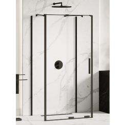 New Trendy Smart Black Dusche 110x90 cm rechteckig schwarz Matte/durchsichtiges Glas EXK-4178