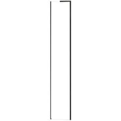 Rea Hugo Duschwand 30 cm schwarz Matte/durchsichtiges Glas REA-K6606