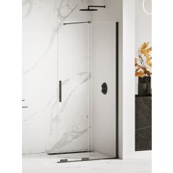 New Trendy Smart Black Begehbare Duschwand 150 cm schwarz Matte/durchsichtiges Glas EXK-4196