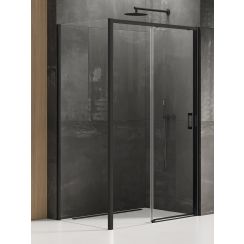New Trendy Prime Black Dusche 150x100 cm rechteckig schwarz Matte/durchsichtiges Glas K-1299