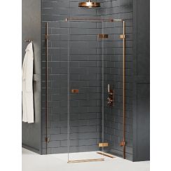 New Trendy Avexa Copper Brushed Dusche 110x110 cm quadratisch kupfer gebürstet/durchsichtiges Glas EXK-3597