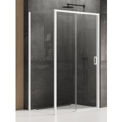 New Trendy Prime White Dusche 160x70 cm rechteckig weiß Matte/durchsichtiges Glas K-1380