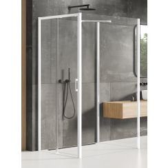 New Trendy Prime White Dusche 120x120 cm quadratisch weiß Matte/durchsichtiges Glas K-1569
