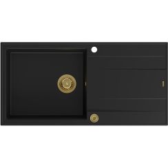 Quadron Evan GraniteQ-Spüle 100x50 cm schwarz HCQE10050U7_PVDG1_P2O