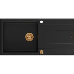 Quadron Evan GraniteQ-Spüle 100x50 cm schwarz HCQE10050U7_PVDC1_P2O