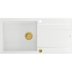 Quadron Evan GraniteQ-Spüle 100x50 cm weiß HCQE10050U1_PVDG1_P2O