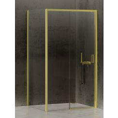 New Trendy Prime Light Gold Dusche 120x100 cm rechteckig gold Glanz/durchsichtiges Glas K-1447