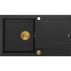 Quadron Evan GraniteQ-Spüle 86x50 cm schwarz HCQE8650U7_PVDG1_P2O