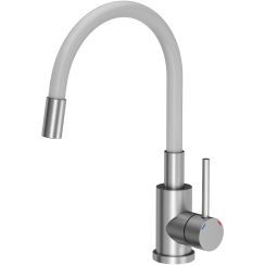 Quadron Maggie küchenarmatur stehend edelstahl-weiß 3323503WH