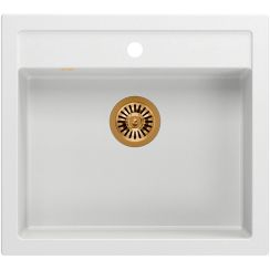 Quadron Bill GraniteQ-Spüle 59.5x54 cm weiß HCQB6054U1_PVDC1