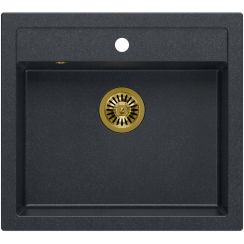 Quadron Bill GraniteQ-Spüle 59.5x54 cm schwarz HCQB6054U8_PVDG1