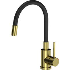Quadron Maggie küchenarmatur stehend schwarz-gold/altgold 3323503PVDG1