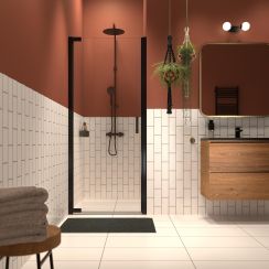 Sealskin INC Duschtüren 90 cm aufklappbar schwarz Matte/durchsichtiges Glas XI200906195100