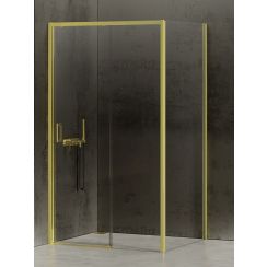 New Trendy Prime Light Gold Dusche 100x80 cm rechteckig gold Glanz/durchsichtiges Glas K-1465