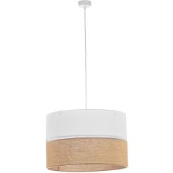 TK Lighting Linobianco Pendelleuchte 3x15 W weiß-braun 6573